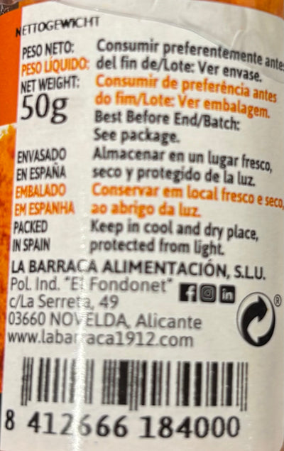La Barraca Colorante Alimentario Safranersatz 50g