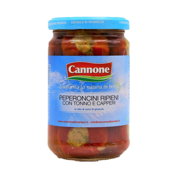 Cannone Peperoncini Ripieni con Tonno e Capperi Peperonicini mit Thunfisch und Kapern 170g***MHD 11.25***