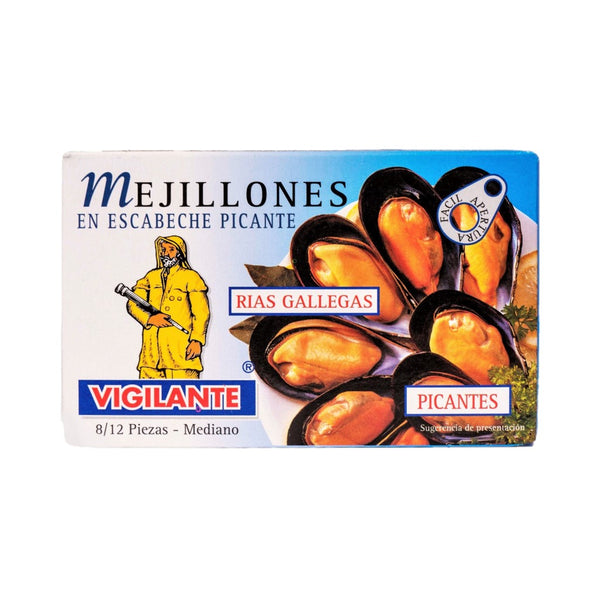 Vigilante Mejillones Pfahlmuscheln in scharfer Marinade 70g