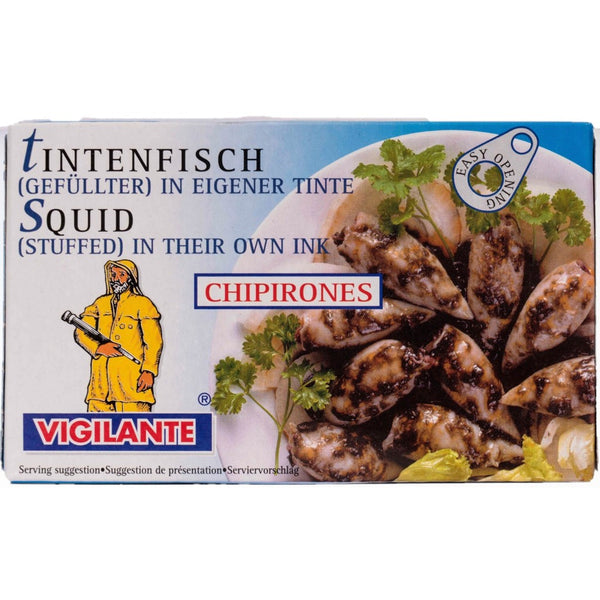 Vigilante gefüllter Tintenfisch in eigener Tinte 72g***Aktion MHD 01.2025***