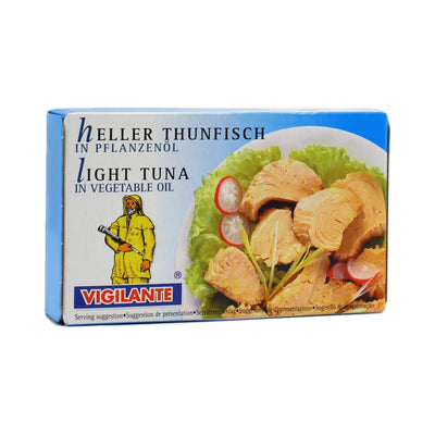 Vigilante Atun claro en Aceite vegetal heller Thunfisch in Pflanzenöl 73g***MHD 01.2025***