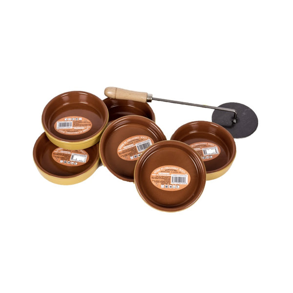 Conjunto Crema Catalana Küchenset gelb 6 Cazuelas