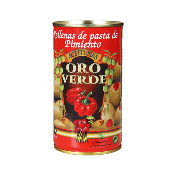 Oro Verde Grüne Oliven mit Paprikapaste 150g