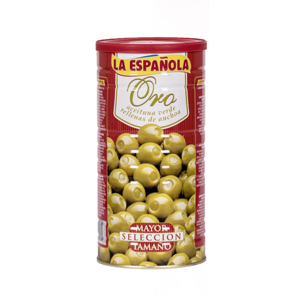 La Española Grüne Oliven mit Sardellen 600g