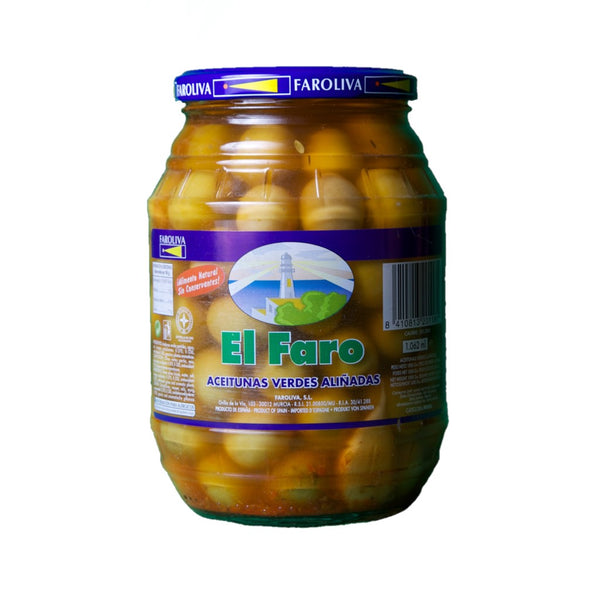 El Faro Marinierte Oliven Aceituna Aliñada 0,6kg