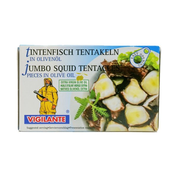 Vigilante Tentaculos de Calamar en Aceite de Oliva Tintenfisch Tentakeln in Olivenöl 72g