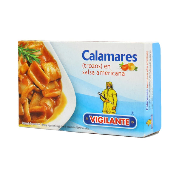 Vigilante Calamares trozos en Salsa Americana Tintenfischstücke in amerikanischer Soße 72g