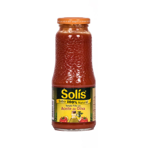 Tomate Frito Solis mit Olivenöl in der Flasche 360g