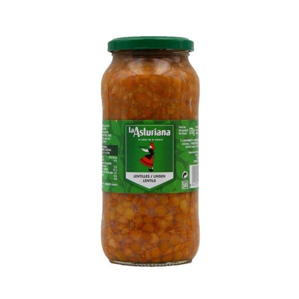 La Asturiana Lentejas cocidas gekochte Linsen 400g