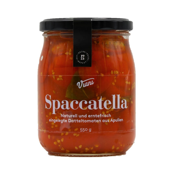 Viani Spaccatella Halbierte Datteltomaten in eigenem Saft 0,38kg