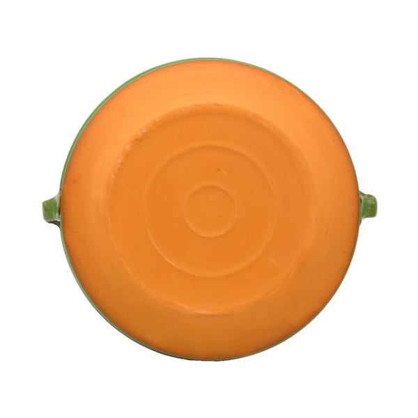 CTB ceramics Cazuela Tonschale grün mit aufgesetzten Griffen Ceran 20cm Durchmesser