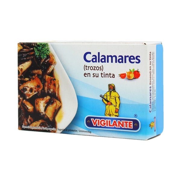 Vigilante Calamares trozos en su tinta Tintenfisch Stücke in eigener Tinte 72g