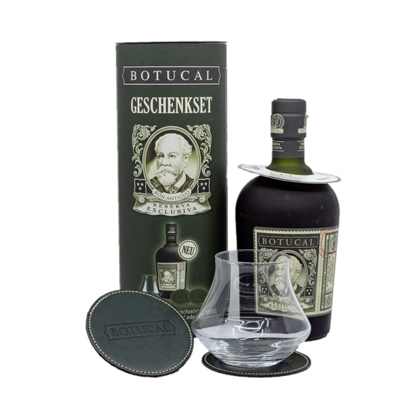 Ron Botucal 70cl G.S Lederuntersetzer & Glas
