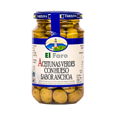 El Faro Manzanilla Oliven mit Stein und Sardellengeschmack 200g