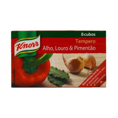 Knorr Tempero Alho, Louro & Pimentao Brühwürfel Lorbeer, Pfeffer & Knoblauch 72g ***Aktion MHD 05.2025***