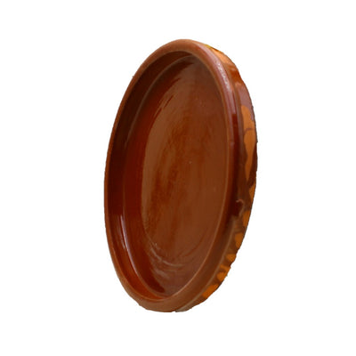 CTB ceramics Plato Teller aus Keramik mit aufgesetzten Griffen 23cm Durchmesser