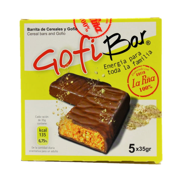 La Pina Gofio Bar Gofioriegel mit Schokolade 5 x 35g, 175g
