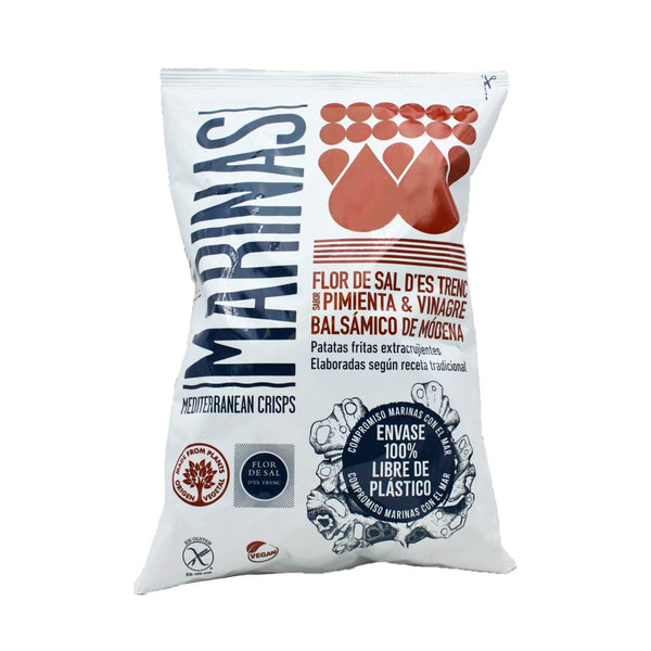 Marinas Mediterranean Crisps Pimienta & Vinagre Balsamico Chips Pfeffer & Balsamico 150g