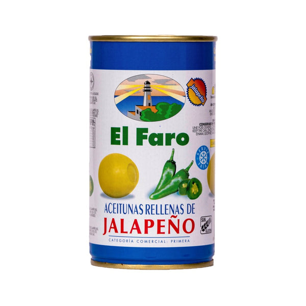 El Faro Gefüllte grüne Oliven mit Jalapeno gefüllt 0,15kg