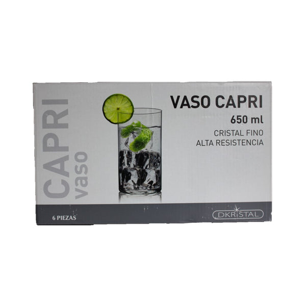 Dkristal Capri Cin Vaso de Gin Tonic/Cóctel, juego de 6