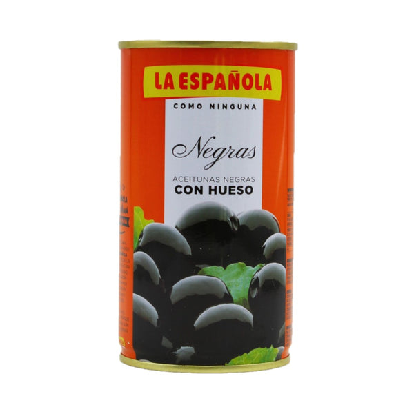 La Española Aceitunas negras con Hueso schwarze Oliven mit Stein 185g***MHD 01.2024***