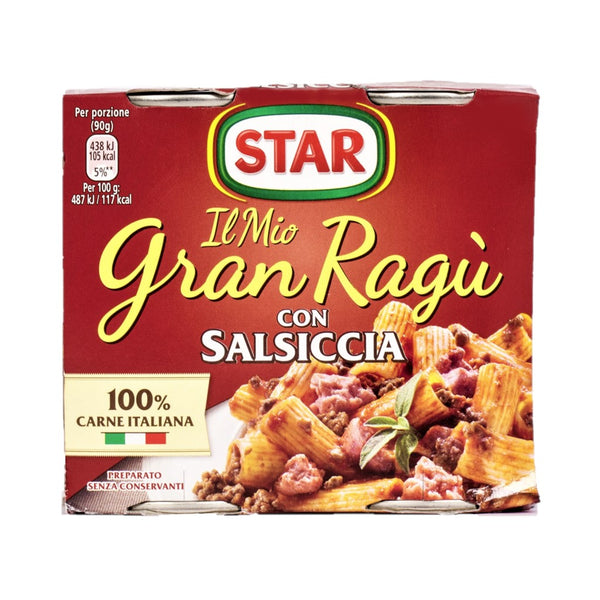 Star Gran Ragu Salsiccia Tomatensauce mit Würstchen 2x180g***Aktionspreis MHD 10.2024***