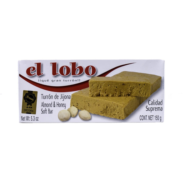 El Lobo Turron de Jijona Calidad Suprema Weiche Mandelnougattafel mit Honig 150g