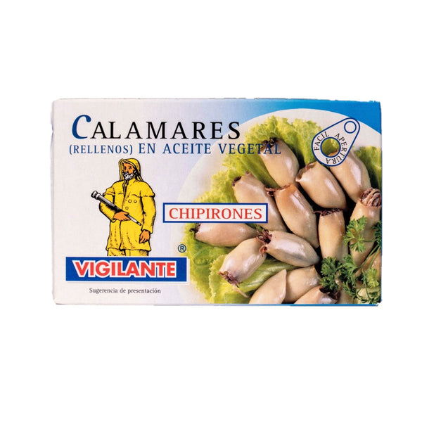 Vigilante Gefüllter Tintenfisch in Pflanzenöl 72g***MHD 01.2026***