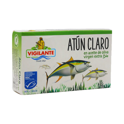 Vigilante Atún claro en aceite de oliva virgen extra Bio Thunfisch in Olivenöl BIO 76g