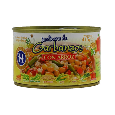Huertas Garbanzos con Arroz Kichererbsen Gemüse Reis 415g