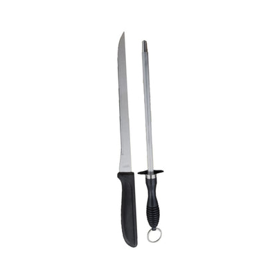 Schinkenmesser mit Wetzstahl Cuchillo Jamonero 25cm Y Afilador 20cm