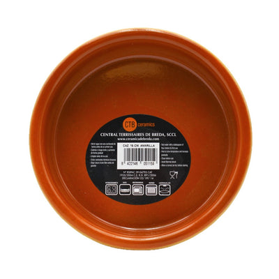 CTB ceramics Cazuela Tonschale/Spanisches Geschirr gelb 15 cm Durchmesser