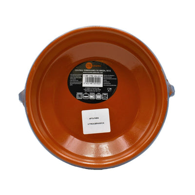 CTB ceramics Cazuela Tonschale blau mit aufgesetzten Griffen Ceran 20cm Durchmesser