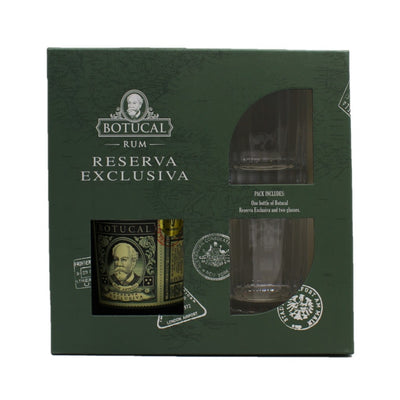 Ron Botucal Reserva Exclusiva 70cl Geschenkset + 2 Gläser (Tumbler)