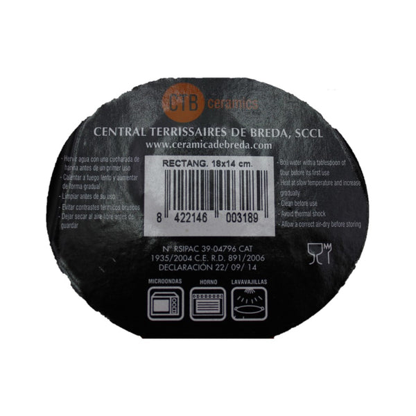 CTB ceramics  Fuente Auflaufform Nr. 4 aus Keramik  18 cm x 14 cm / Spanisches Geschirr