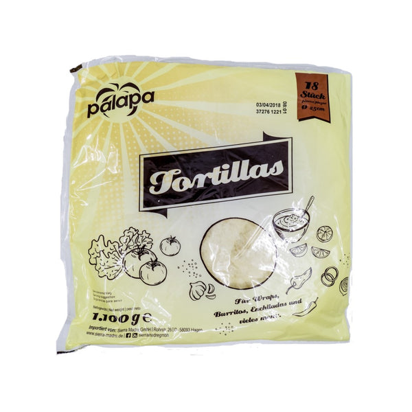 Tortilla de trigo Palapa fresca 25cm 18 unidades 1100g
